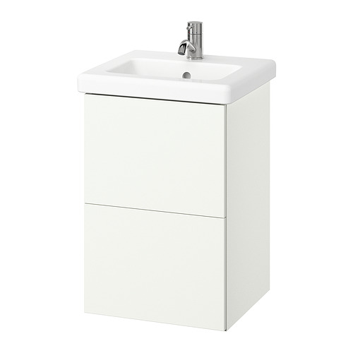 ENHET/TVÄLLEN - wash-stnd w drawers/wash-basin/tap, white, 44x43x65 cm | IKEA Taiwan Online - PE929884_S4