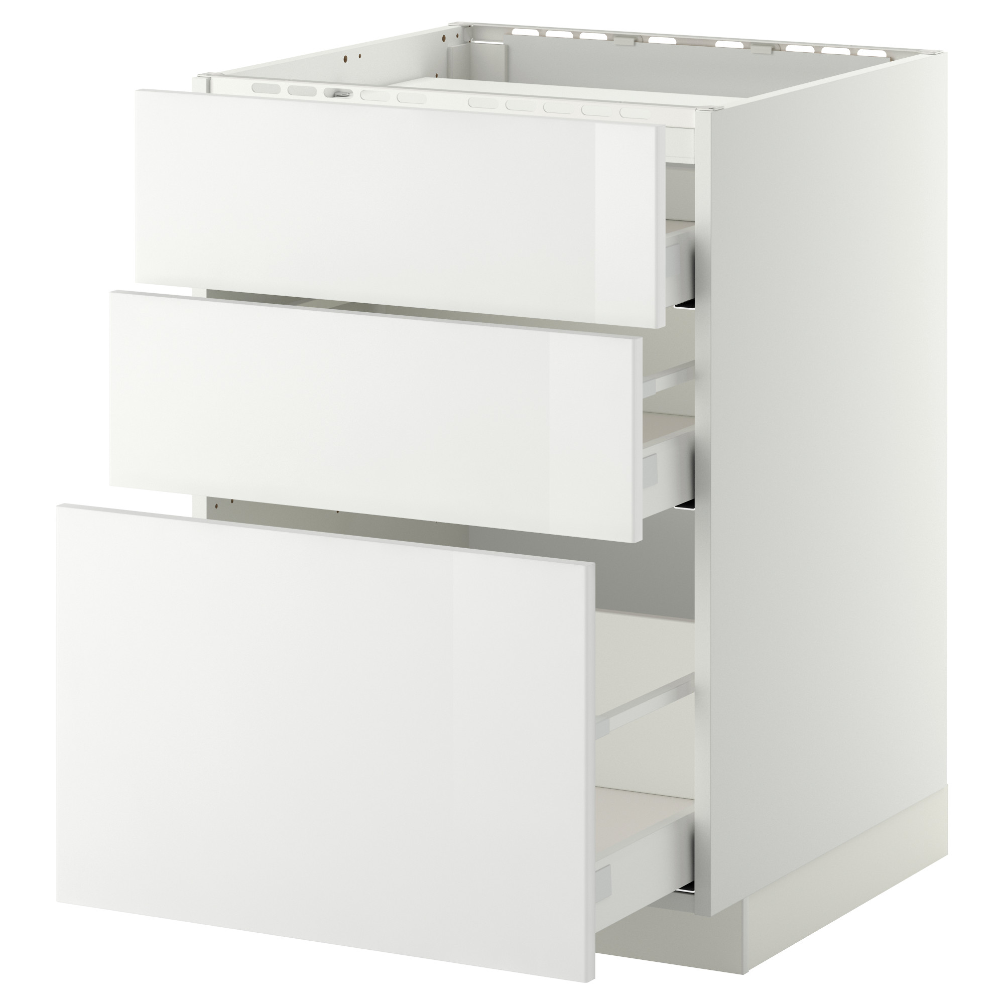 METOD/MAXIMERA base cab f hob/3 fronts/3 drawers