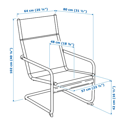 HUSARÖ - 戶外扶手椅, 深灰色 | IKEA 線上購物 - PE756247_S4