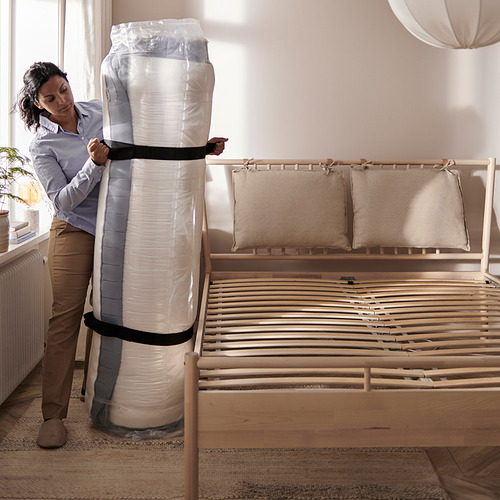 NORDLI bed frame with storage and mattress