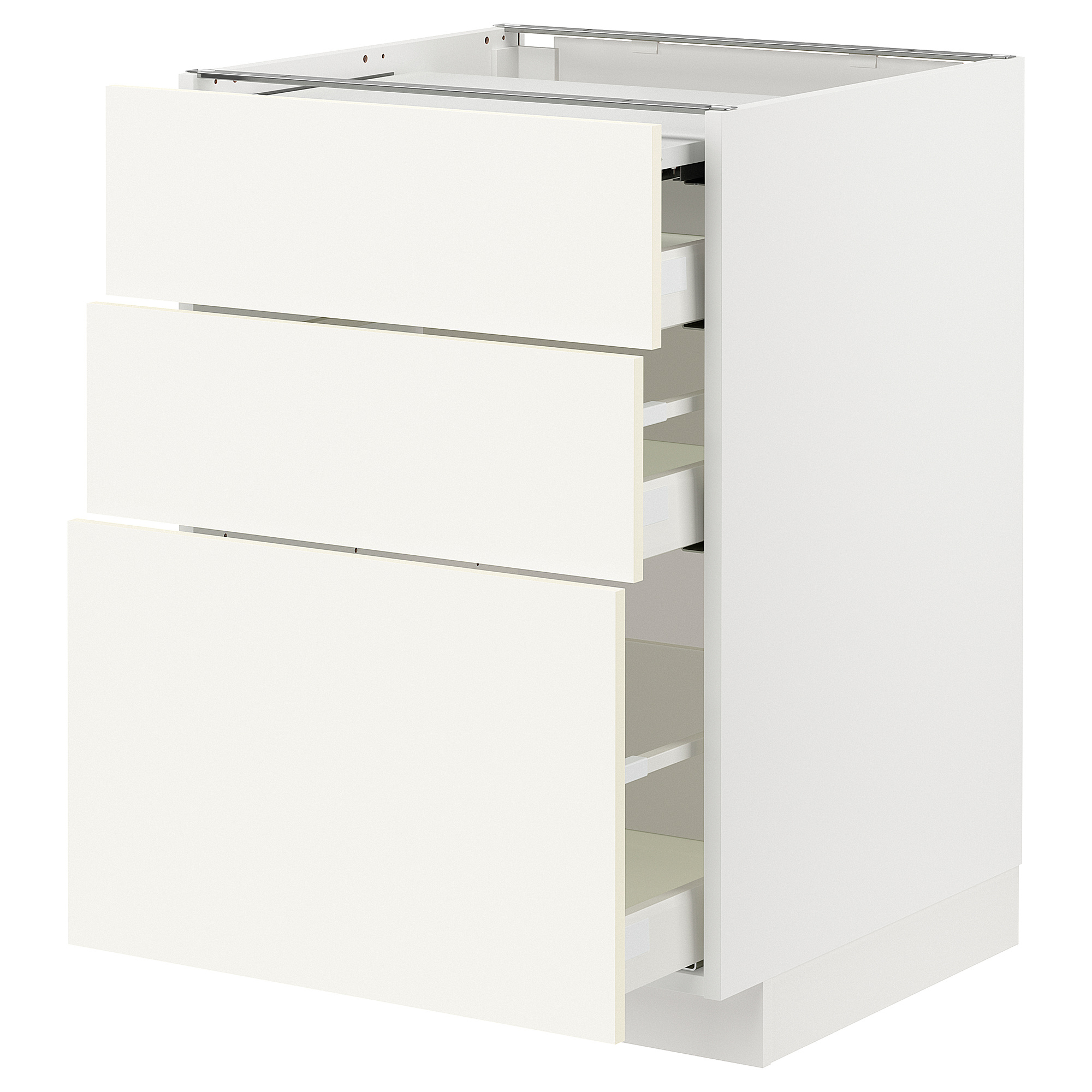 METOD/MAXIMERA bc w pull-out work surface/3drw