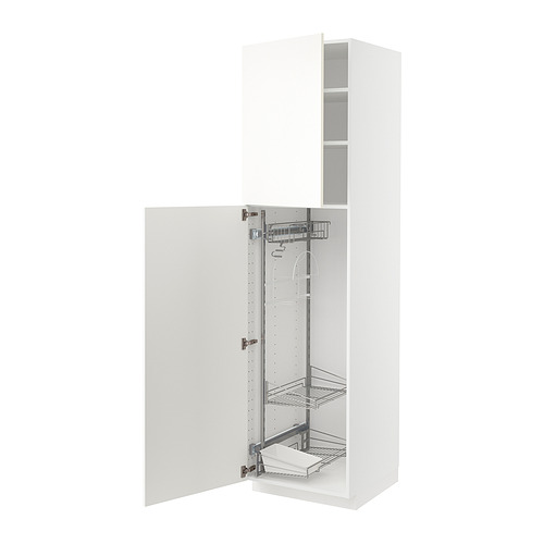 METOD high cabinet with cleaning interior