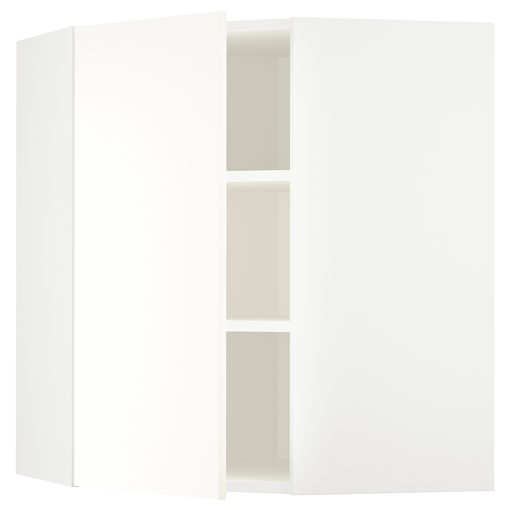 METOD corner wall cabinet with shelves