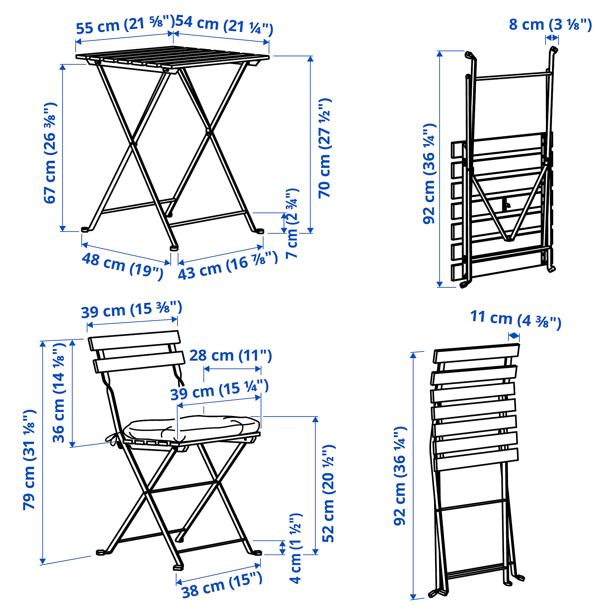 TÄRNÖ 戶外餐桌椅組