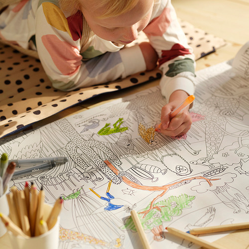 SANDLÖPARE colouring paper roll
