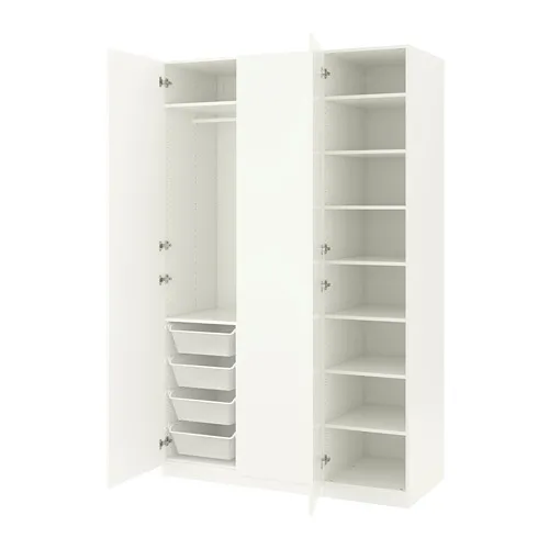 PAX/FORSAND - 衣櫃/衣櫥, 白色/白色, 150x60x236 公分 | IKEA 線上購物 - PE667758_S4