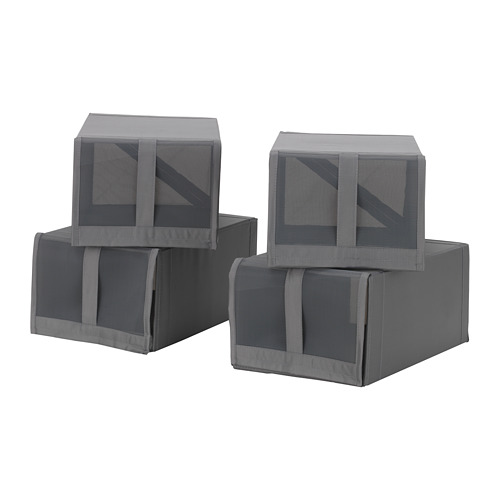 SKUBB - shoe box, dark grey, 22x34x16 cm | IKEA Taiwan Online - PE667779_S4