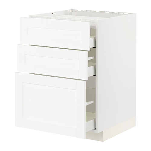 METOD/MAXIMERA base cab f hob/3 fronts/3 drawers