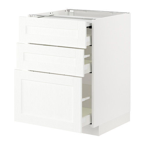 METOD/MAXIMERA - bc w pull-out work surface/3drw, white Enköping/white wood effect | IKEA Taiwan Online - PE855762_S4
