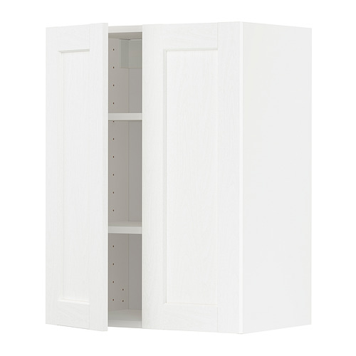 METOD - 壁櫃附層板/2門板, 白色 Enköping/白色 木紋, 60x37x80 公分 | IKEA 線上購物 - PE855764_S4