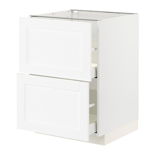 METOD/MAXIMERA - base cb 2 fronts/2 high drawers, white Enköping/white wood effect | IKEA Taiwan Online - PE855771_S4