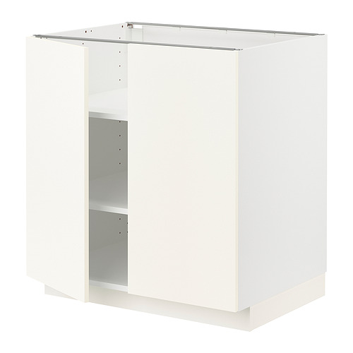 METOD base cabinet with shelves/2 doors