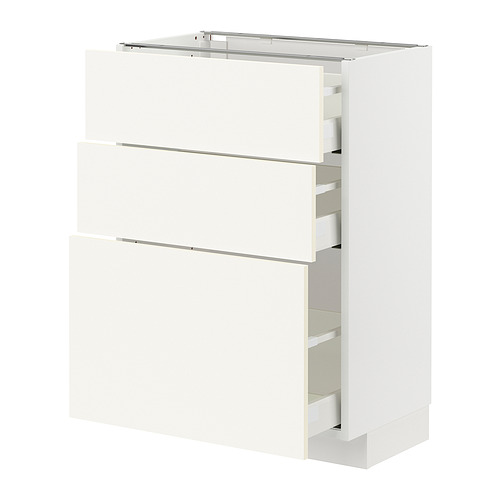 METOD/MAXIMERA base cabinet with 3 drawers