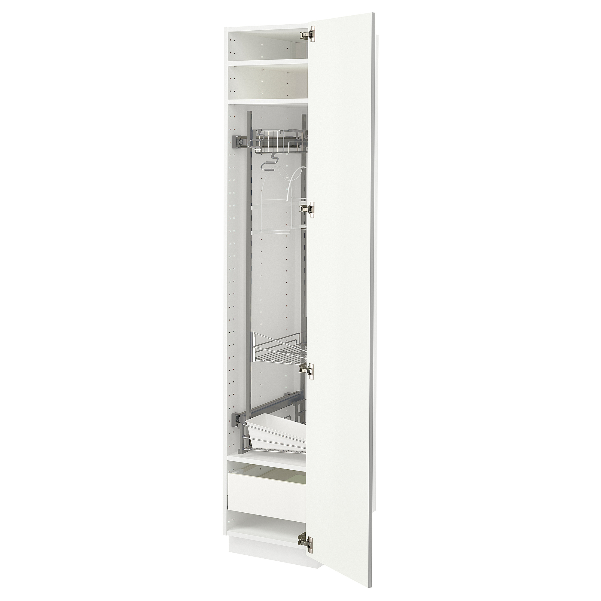 METOD/MAXIMERA high cabinet with cleaning interior