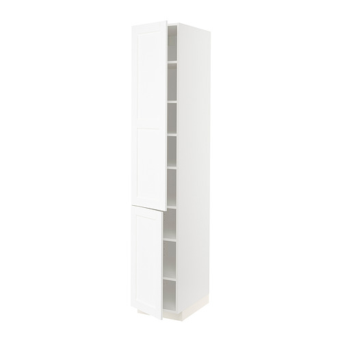 METOD high cabinet with shelves/2 doors