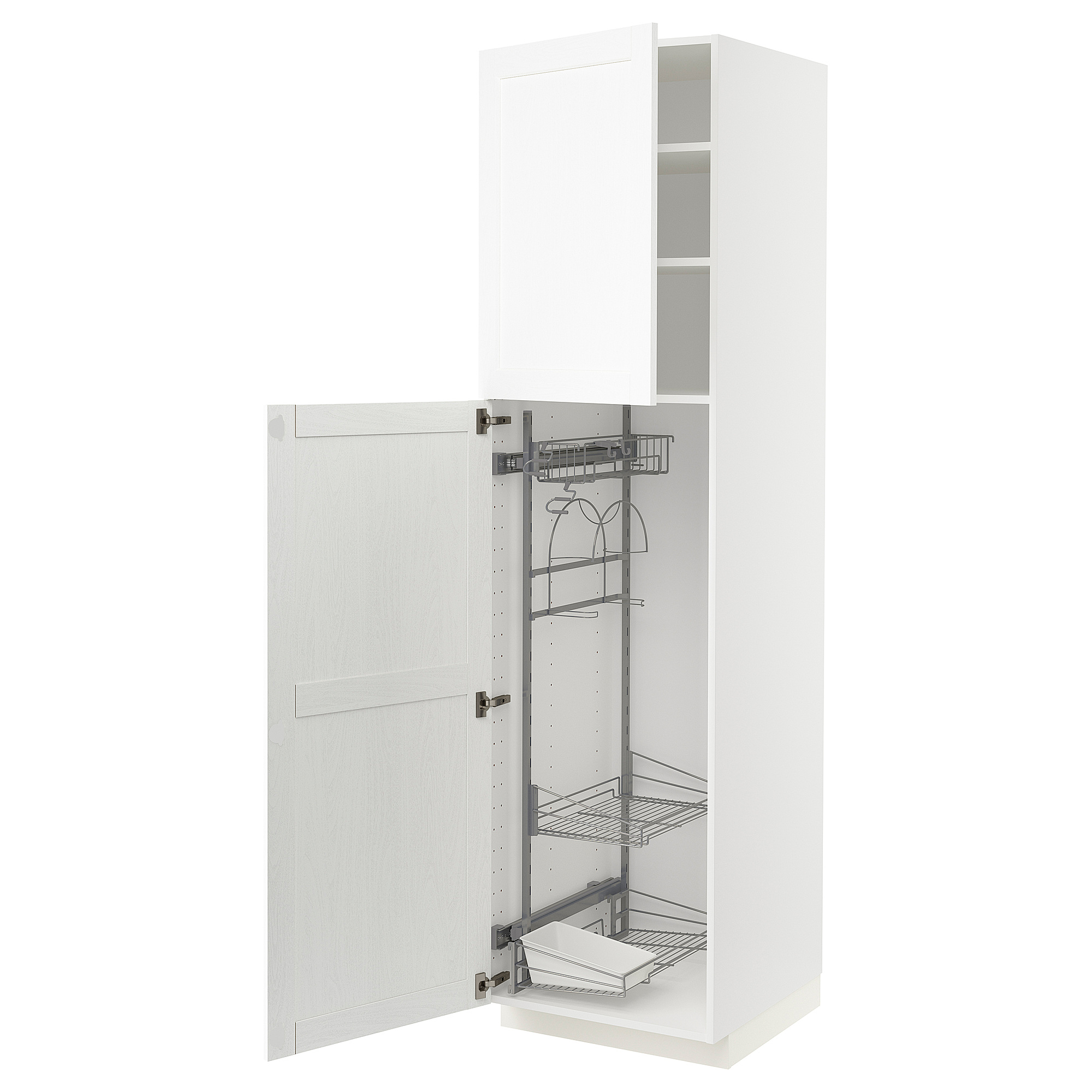 METOD high cabinet with cleaning interior