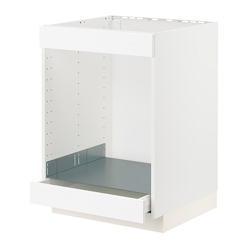 METOD/MAXIMERA - base cab for hob+oven w drawer, white Enköping/white wood effect | IKEA Taiwan Online - PE855811_S4