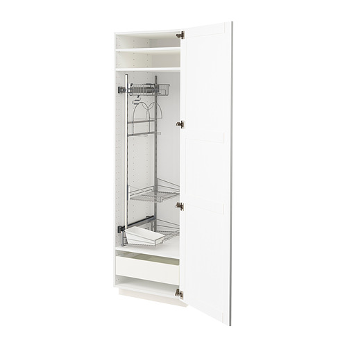 METOD/MAXIMERA high cabinet with cleaning interior