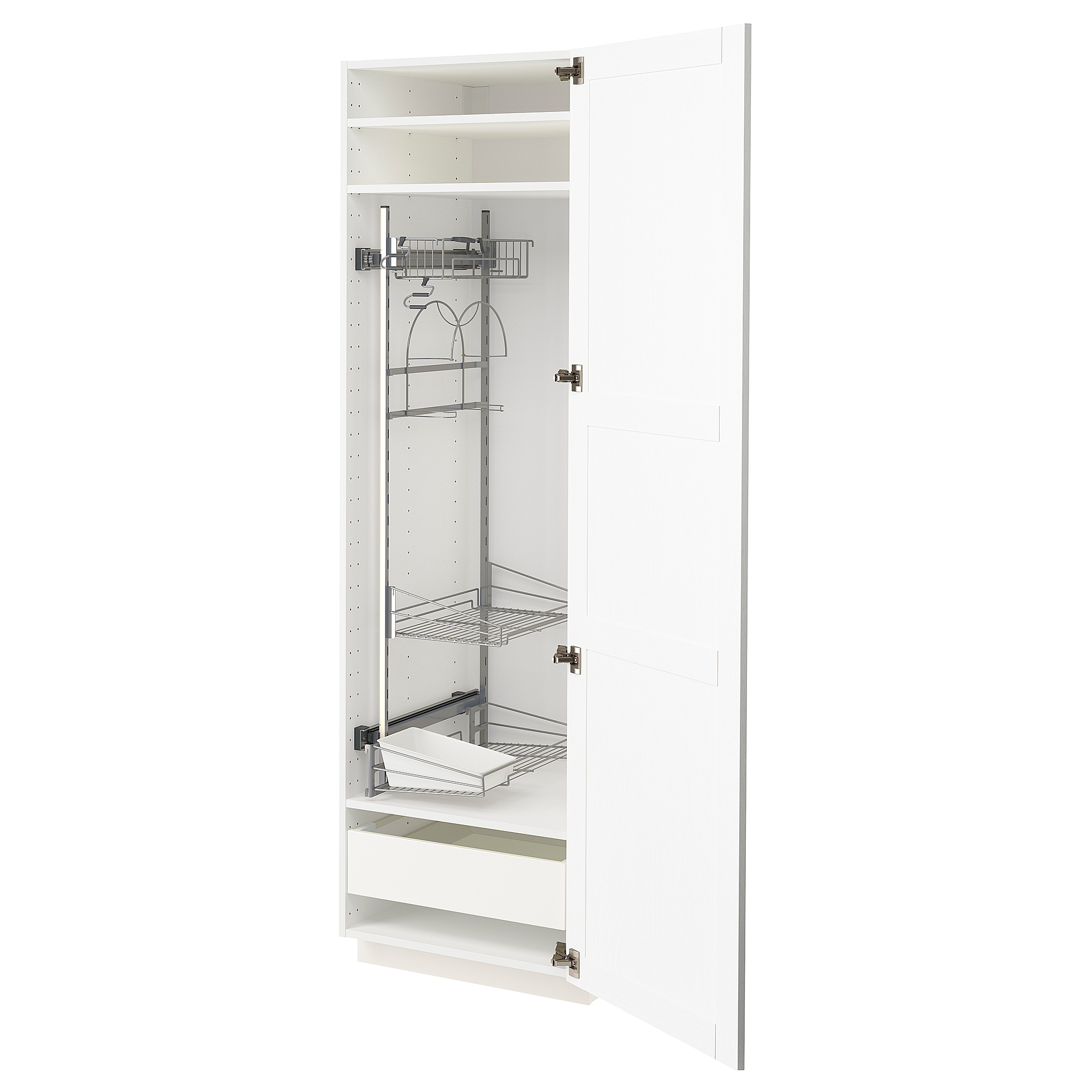 METOD/MAXIMERA high cabinet with cleaning interior