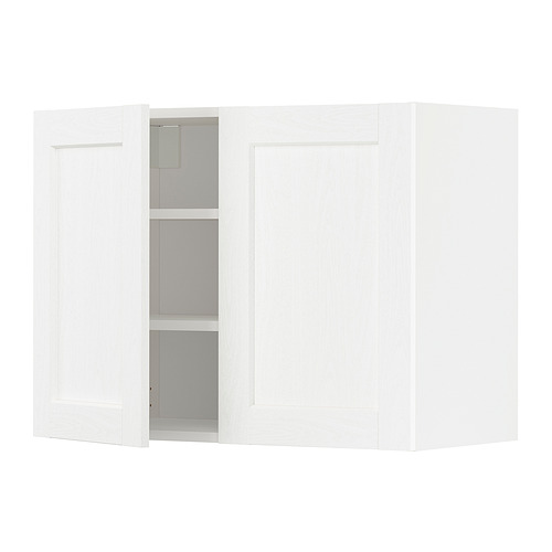 METOD wall cabinet with shelves/2 doors