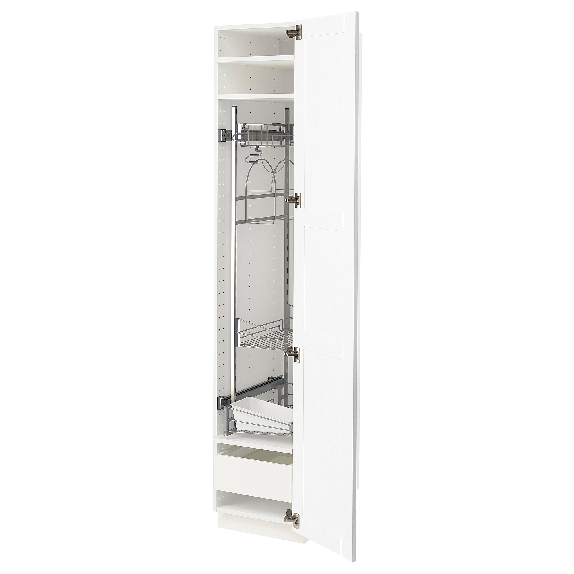 METOD/MAXIMERA high cabinet with cleaning interior