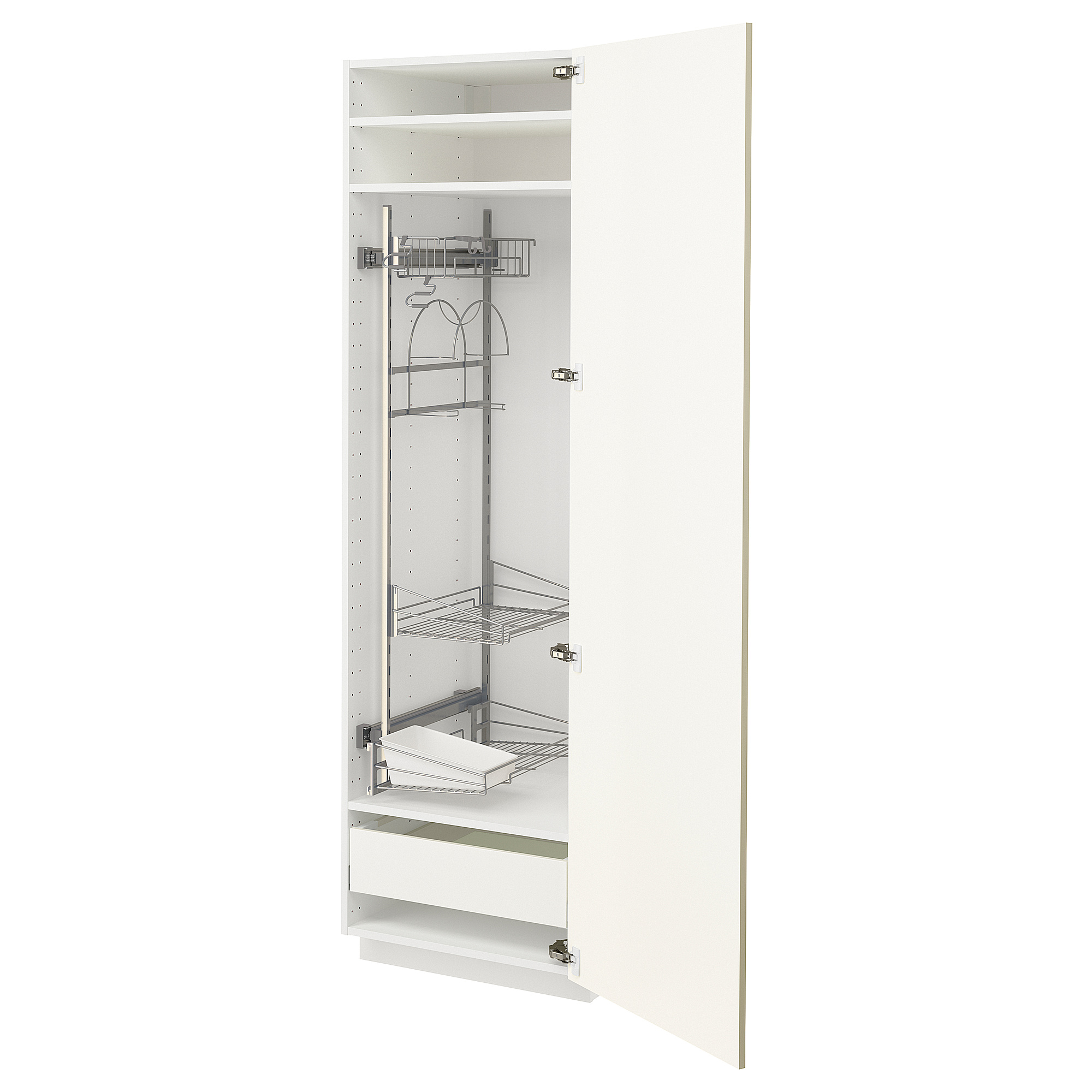 METOD/MAXIMERA high cabinet with cleaning interior