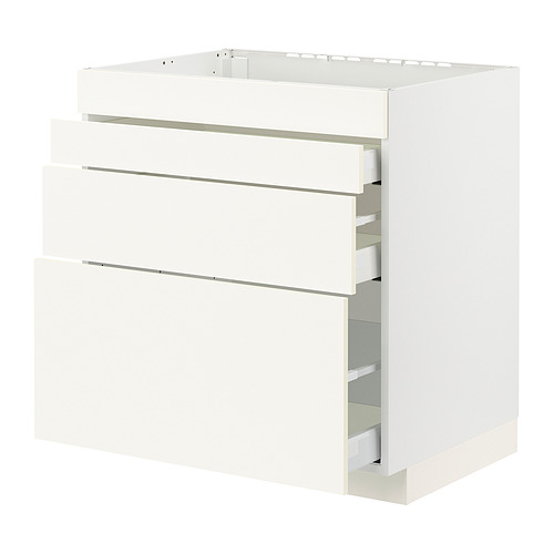 METOD/MAXIMERA base cab f hob/4 fronts/3 drawers