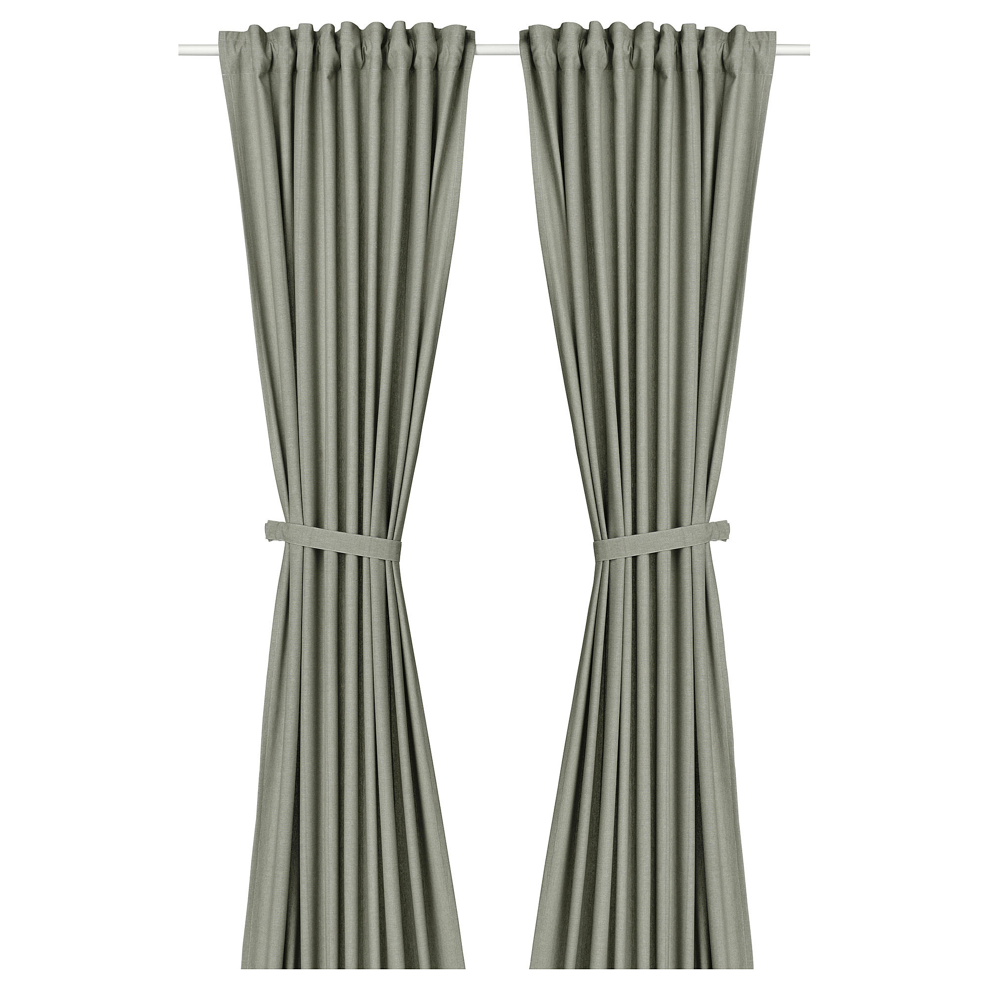 LENDA curtains with tie-backs, 1 pair