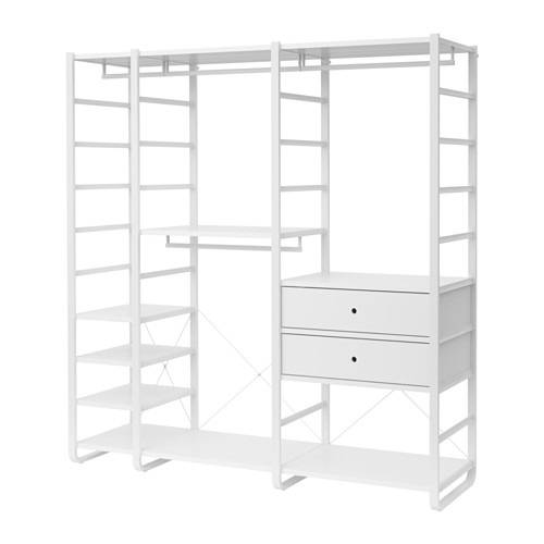 ELVARLI - wardrobe combination, white, 205x55x216 cm | IKEA Taiwan Online - PE614658_S4