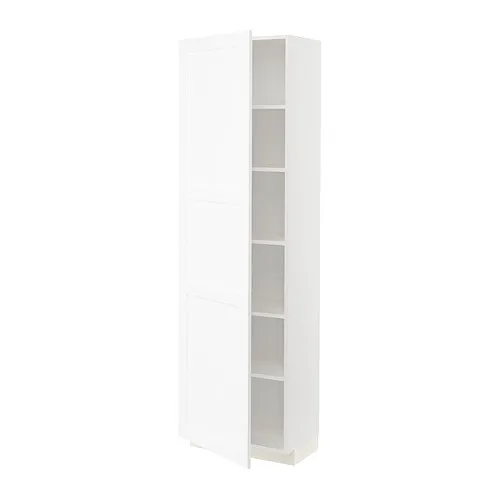 METOD - 高櫃附層板, 白色 Enköping/白色 木紋, 60x37x200 公分 | IKEA 線上購物 - PE855862_S4