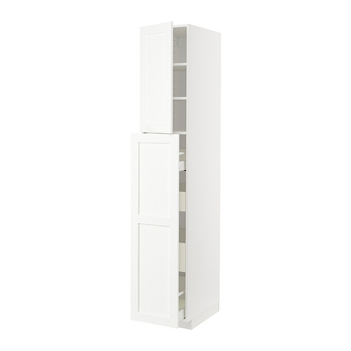 METOD/MAXIMERA - hc w p-o func 4drw/1dr/2shlv, white Enköping/white wood effect | IKEA Taiwan Online - PE855749_S4