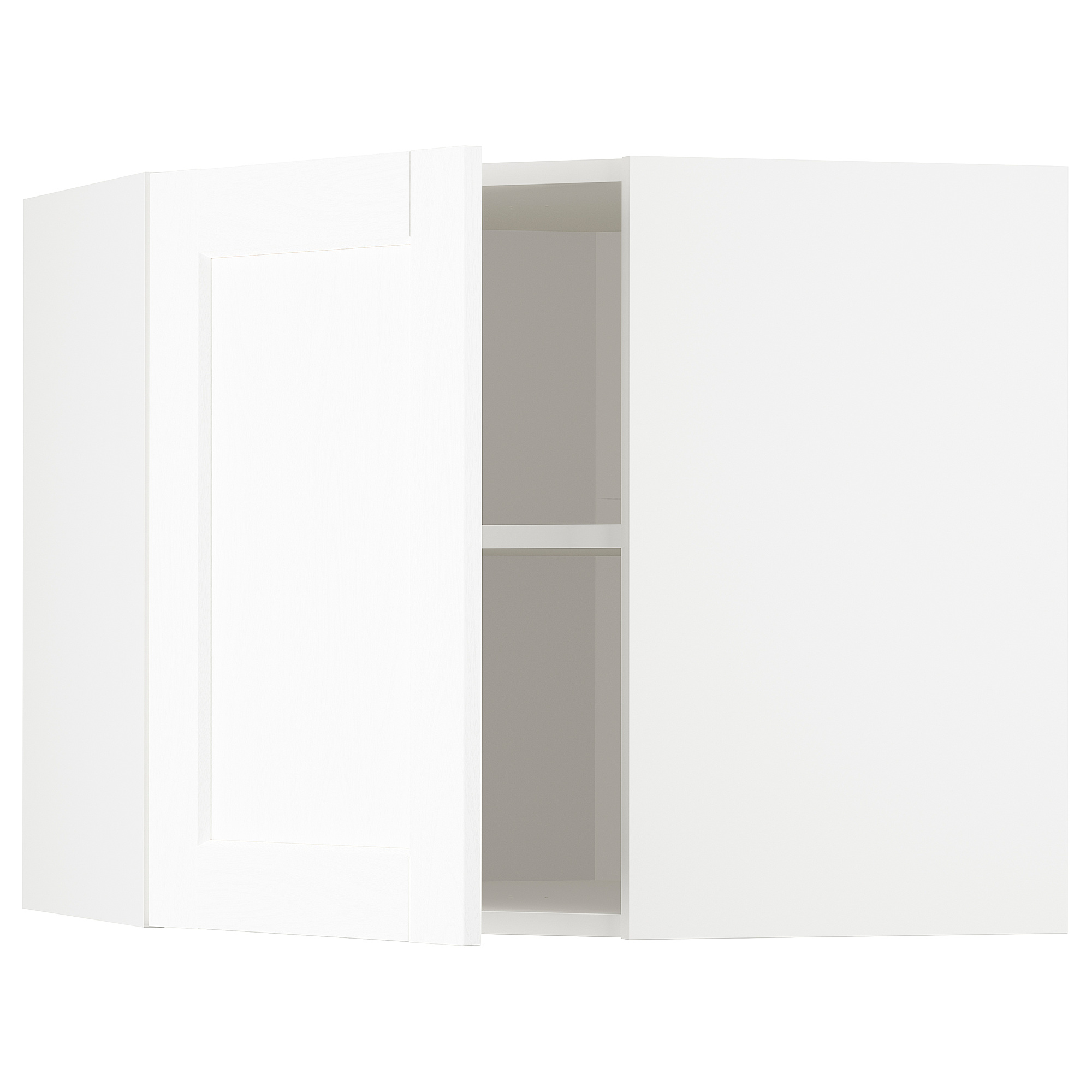 METOD corner wall cabinet with shelves