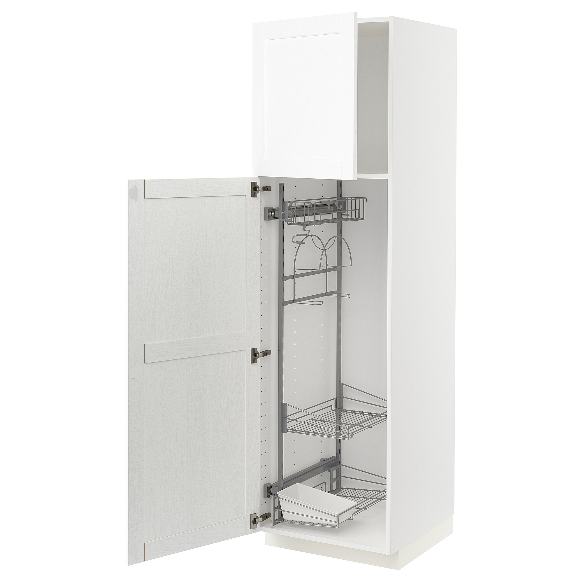 METOD high cabinet with cleaning interior