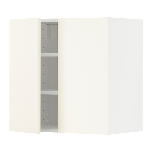 METOD wall cabinet with shelves/2 doors