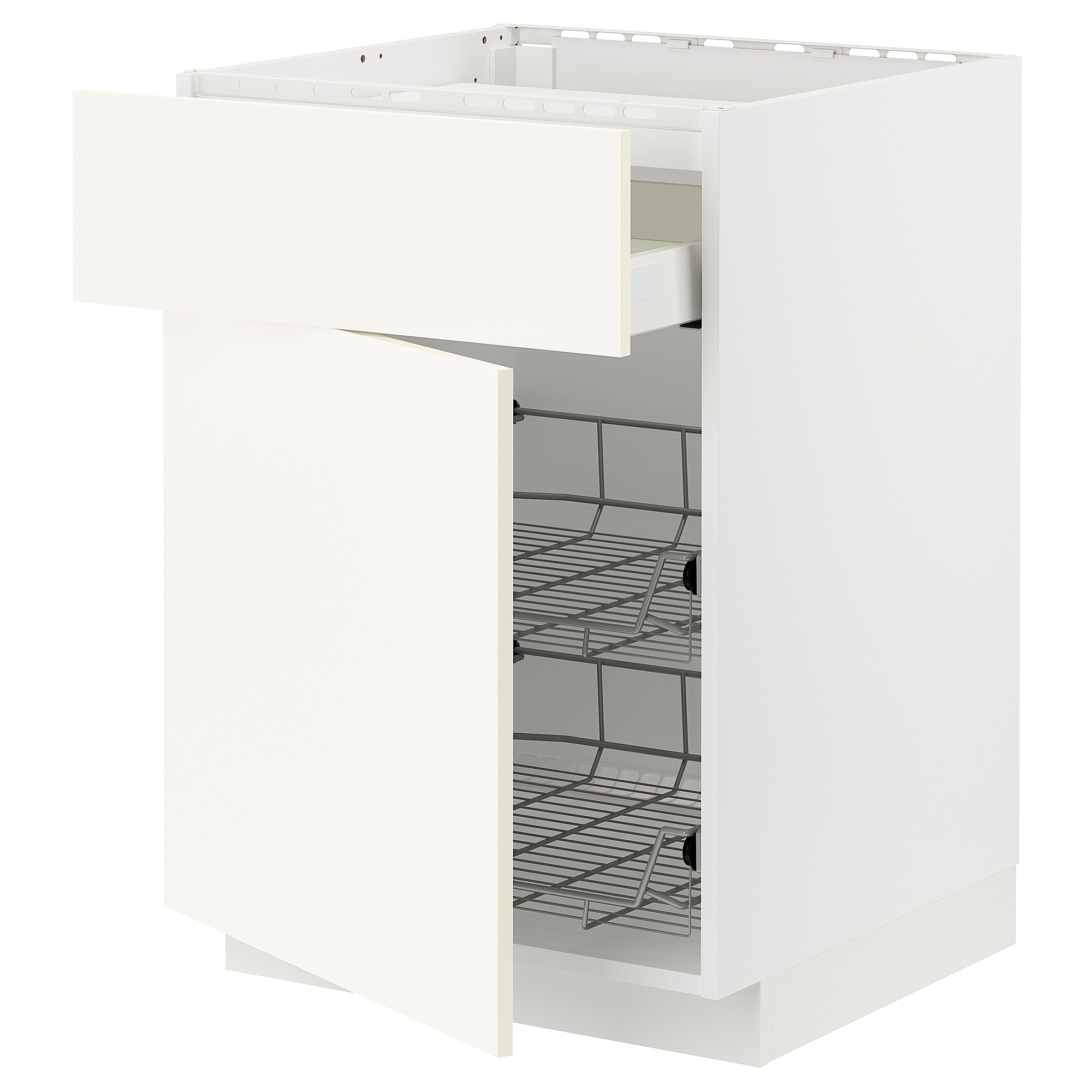 METOD/MAXIMERA base cab f hob/drawer/2 wire bskts