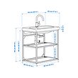 ENHET/TVÄLLEN open wash-stand with 2 shelves