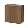 EKET - cabinet w 2 doors and 1 shelf, brown/walnut effect, 70x35x70 cm | IKEA Taiwan Online - PE960035_S2 