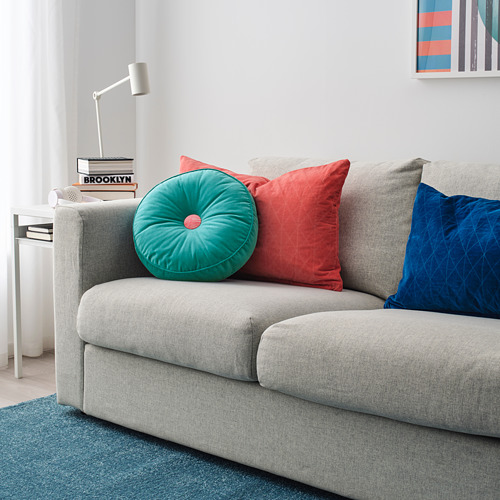 GRACIÖS - 靠枕, 絲絨/土耳其藍 | IKEA 線上購物 - PE756374_S4