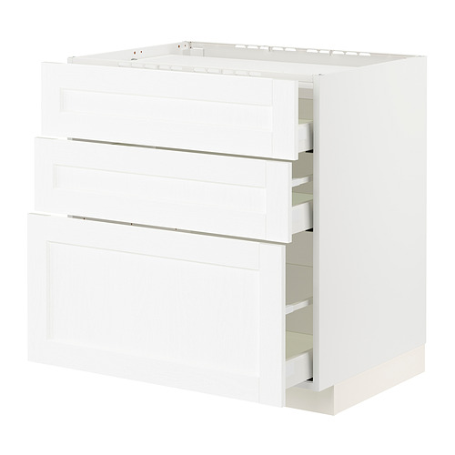 METOD/MAXIMERA base cab f hob/3 fronts/3 drawers