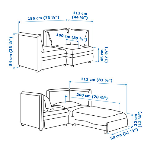 VALLENTUNA - 2-seat modular sofa with sofa-bed, and storage/Kelinge anthracite | IKEA Taiwan Online - PE717441_S4