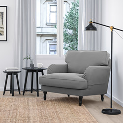 STOCKSUND - armchair, Ljungen blue/black/wood | IKEA Taiwan Online - PE575040_S3