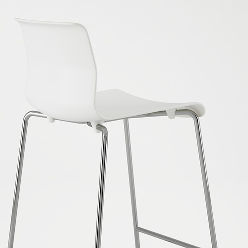 GLENN - bar stool, white/chrome-plated | IKEA Taiwan Online - PE600695_S4