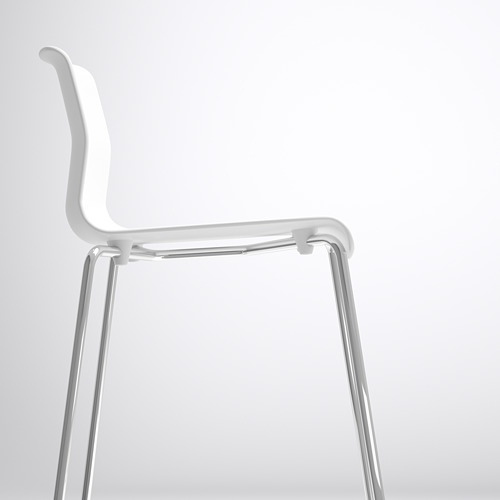 GLENN - bar stool, white/chrome-plated | IKEA Taiwan Online - PE600734_S4