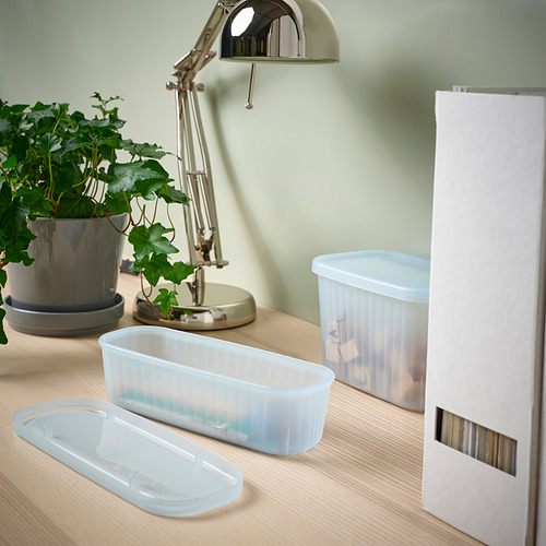 RYKTA storage box with lid