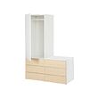 PLATSA wardrobe with 1 door and 6 drawers