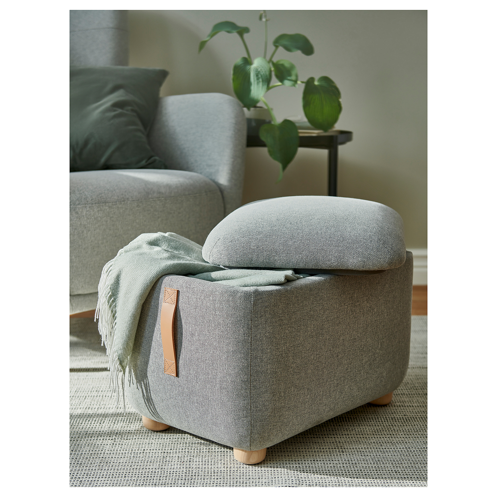 OSKARSHAMN footstool with storage