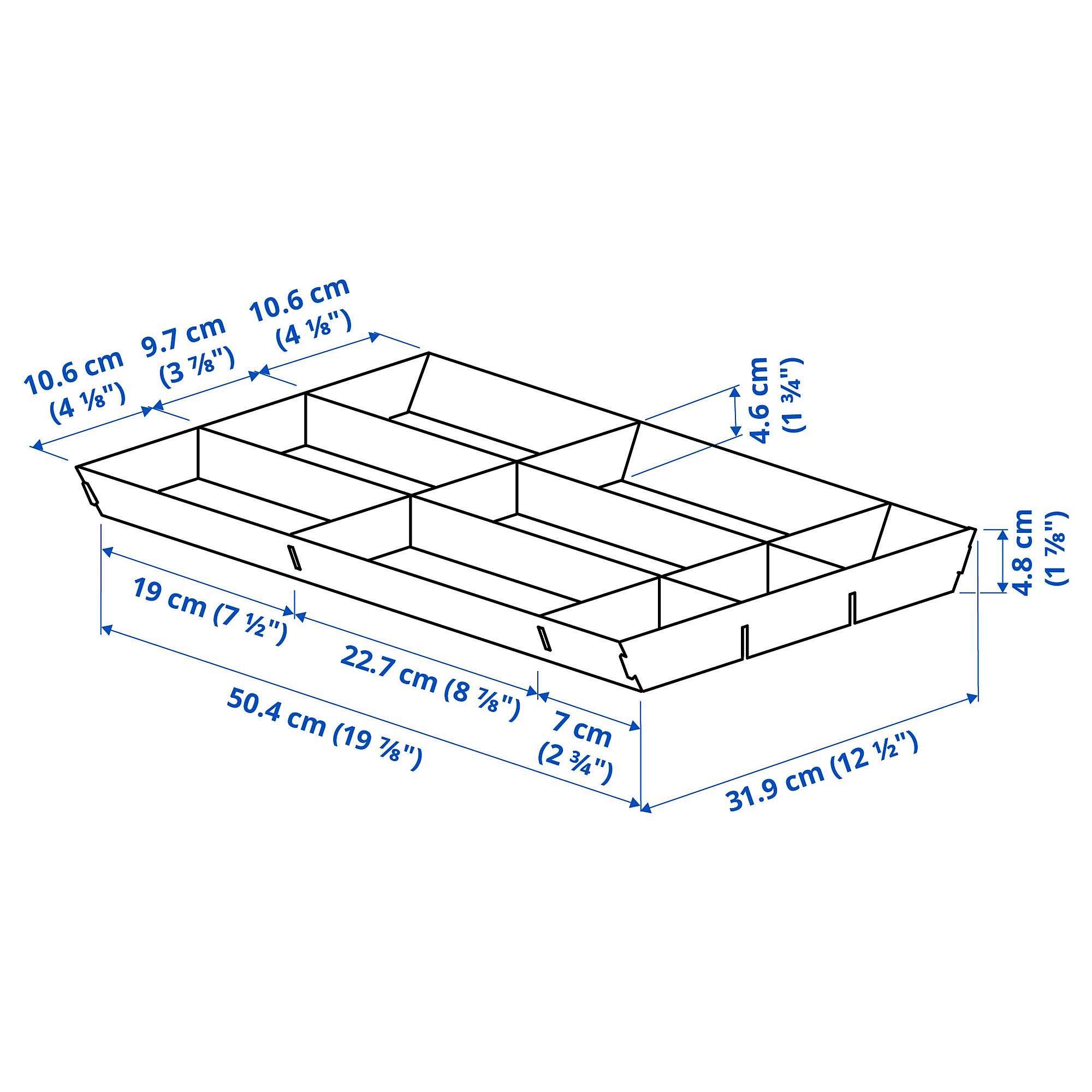 UPPDATERA adjustable organiser for drawer