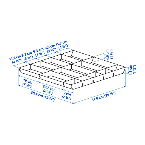 UPPDATERA adjustable organiser for drawer