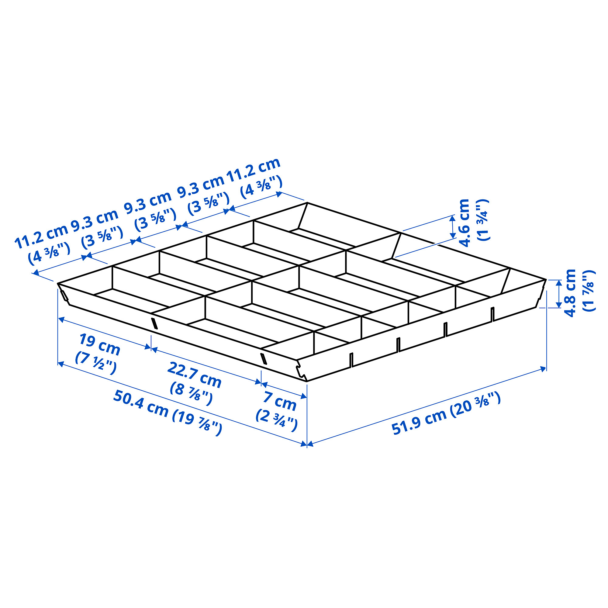 UPPDATERA adjustable organiser for drawer