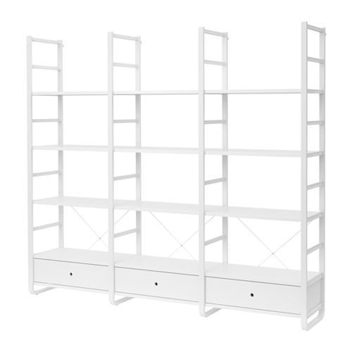 ELVARLI - open storage combination, white, 245x40x216 cm | IKEA Taiwan Online - PE614972_S4